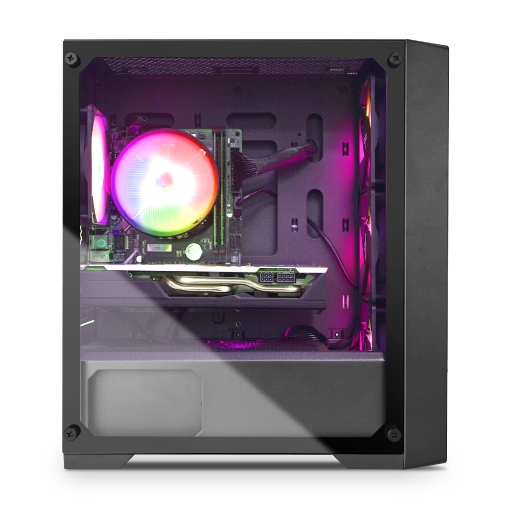 Blackout Computers Eclipse V2 Gaming PC (Matte Black) | High FPS Budget Desktop - View 4 - Affordable Prebuilt 1080p Gaming Desktop